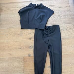 Zara Gray Outfit  Skinny two piece - looks like jumpsuit
